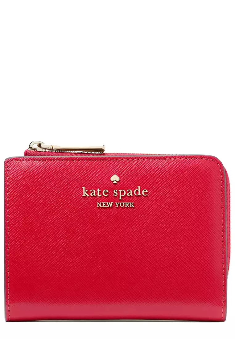 Buy Kate Spade Madison Small L Zip Wallet in Ruby Red KH615 Online ...