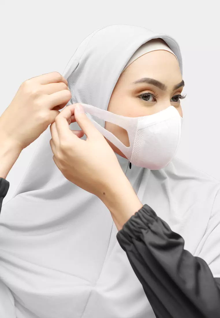 Cotton Bee - Haniya Bergo Instan | Hijab Instan | Bergo Wudhu - Broken White