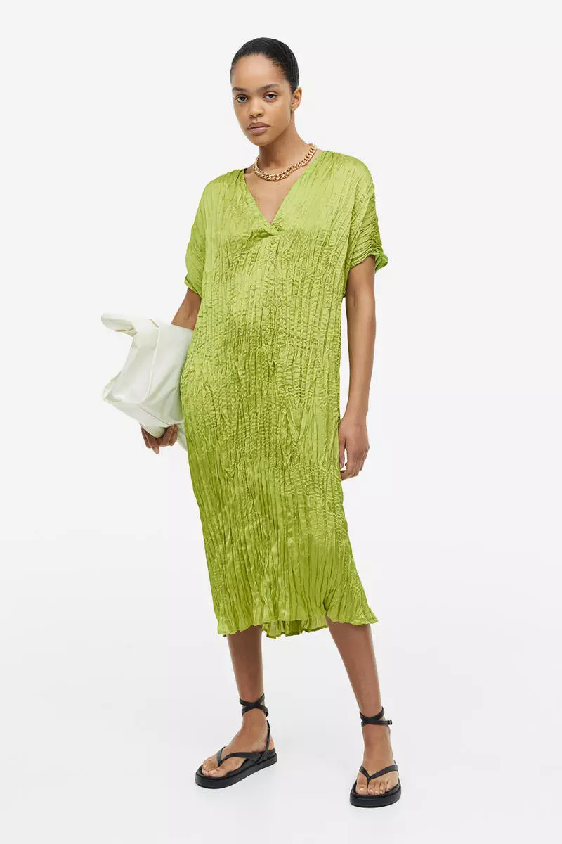 Buy H M Pleated tunic dress Online ZALORA Malaysia