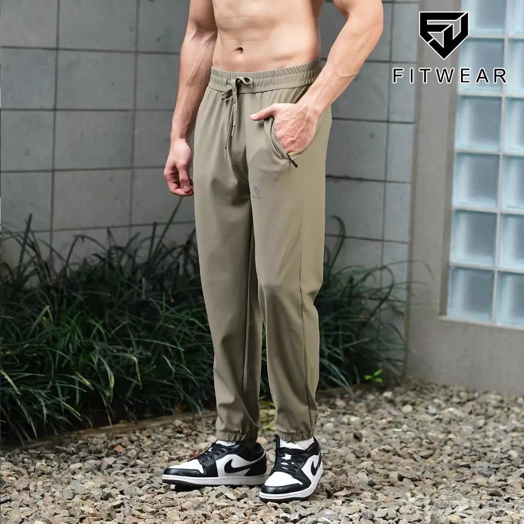 Fitwear Jogger Olahraga Pria ANTHONY STRETCH DRYFIT POCKET - KHAKI