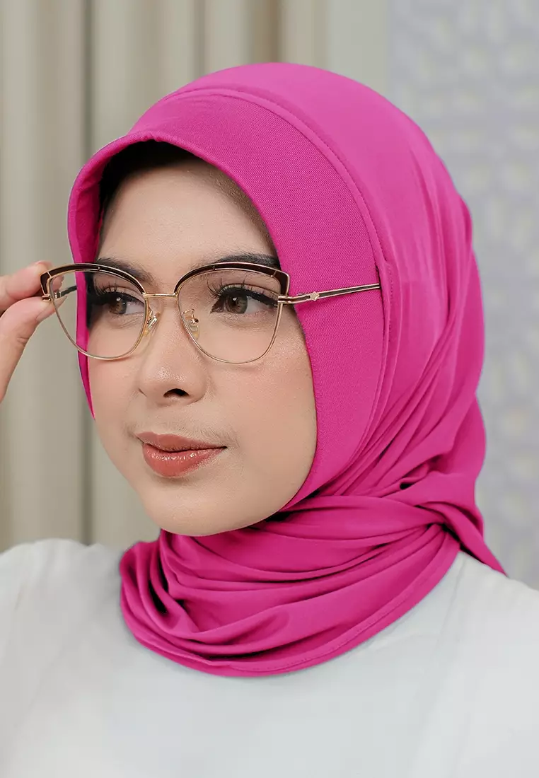 HIJAB INSTAN SOFTPAD AMEENA - HOT PINK