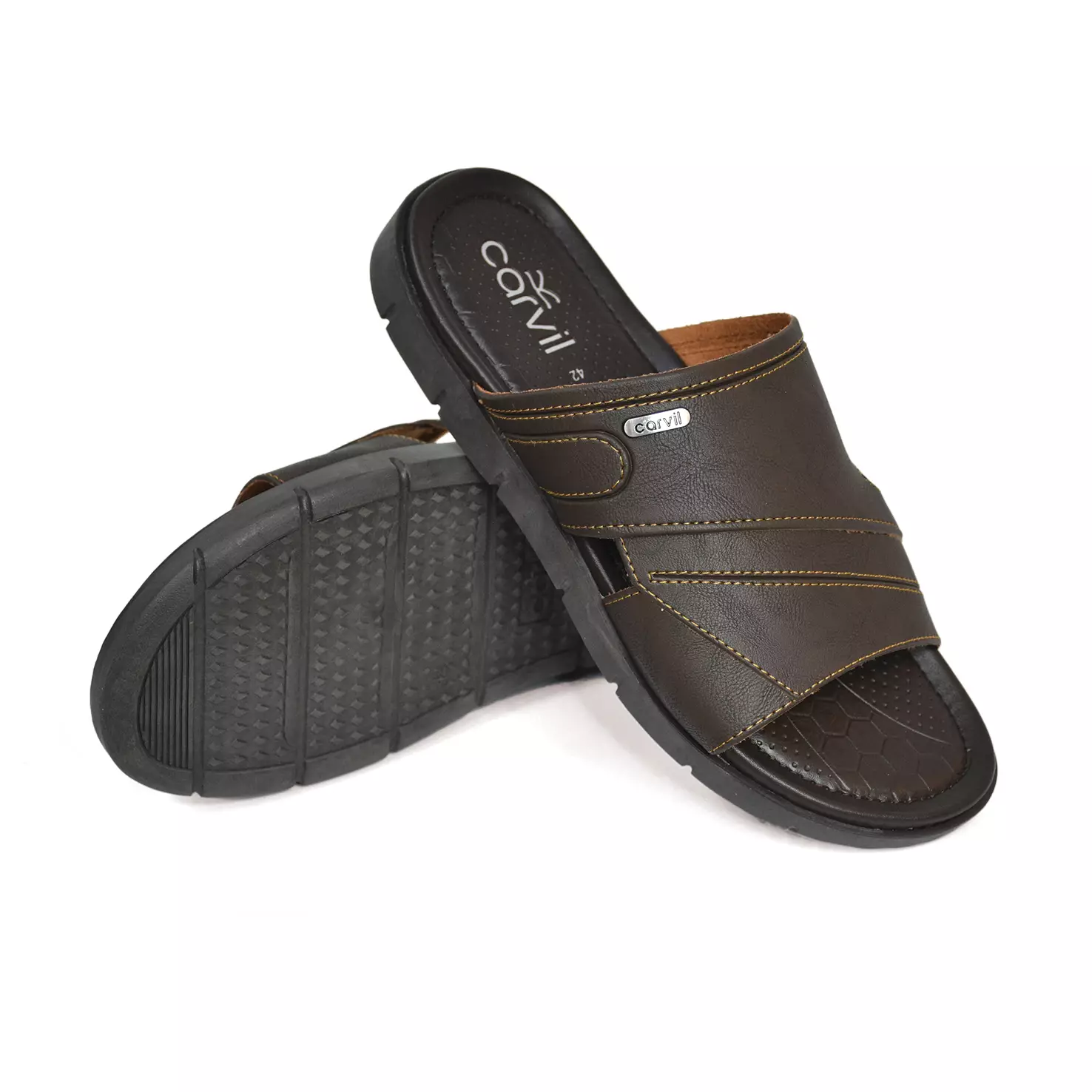 Carvil Sandal Pria Wolves-03 M Dark Brown