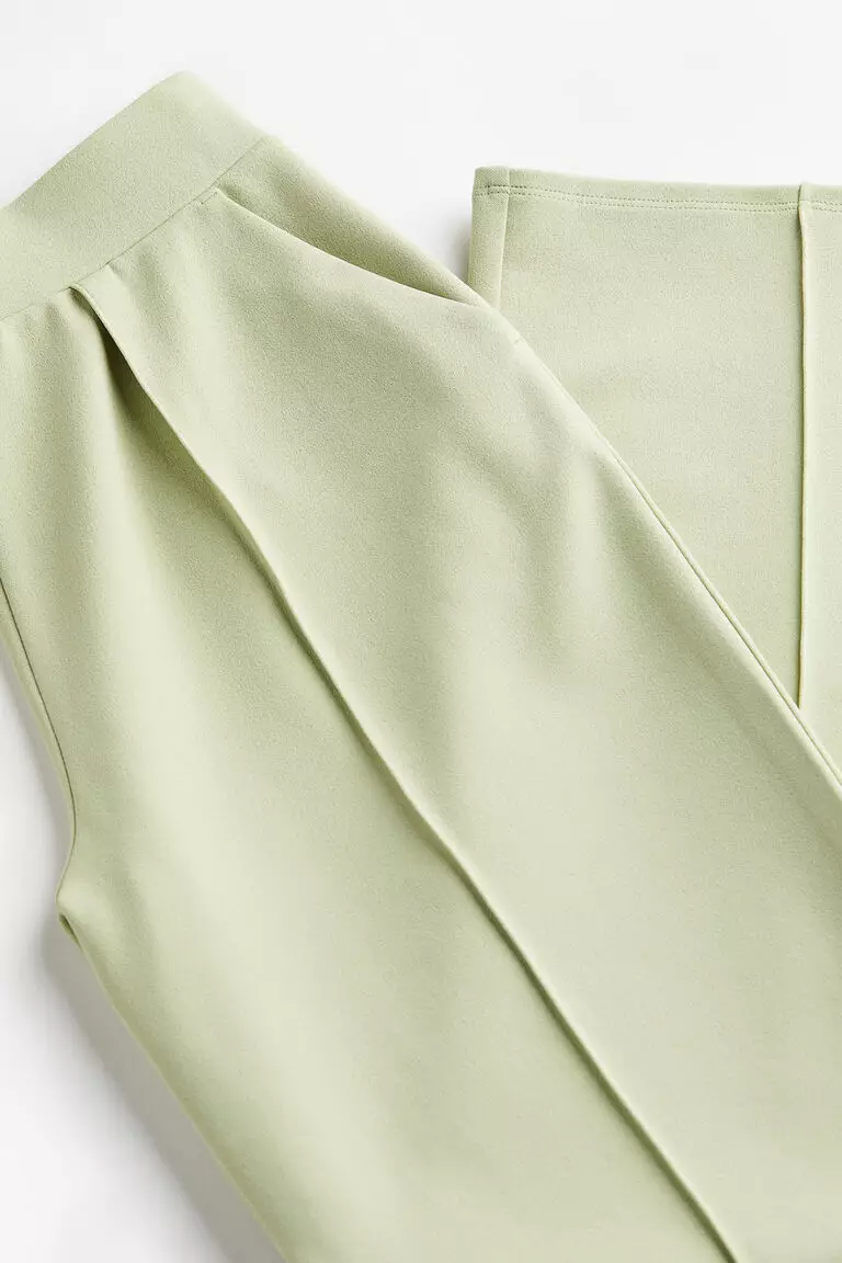 High-waisted tailored trousers