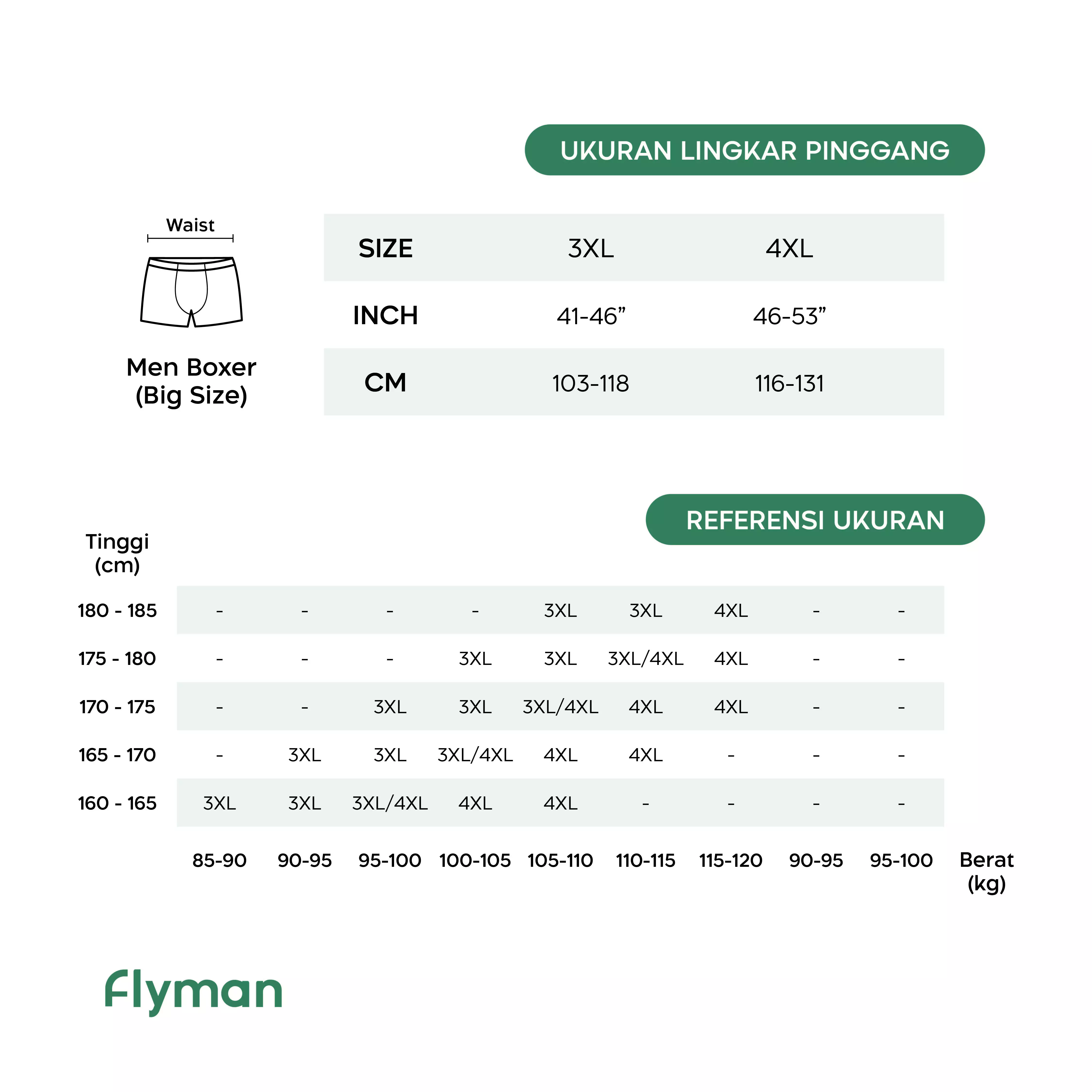 Flyman Tencel Big Size Boxer 1 pcs FM 3379 - Midnight