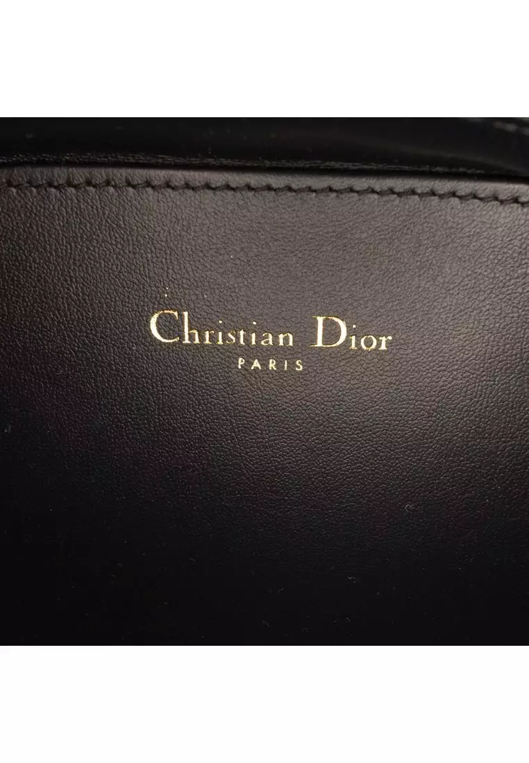 Pre-Loved Dior Leather And Oblique Canvas Cd Oval Camera Bag