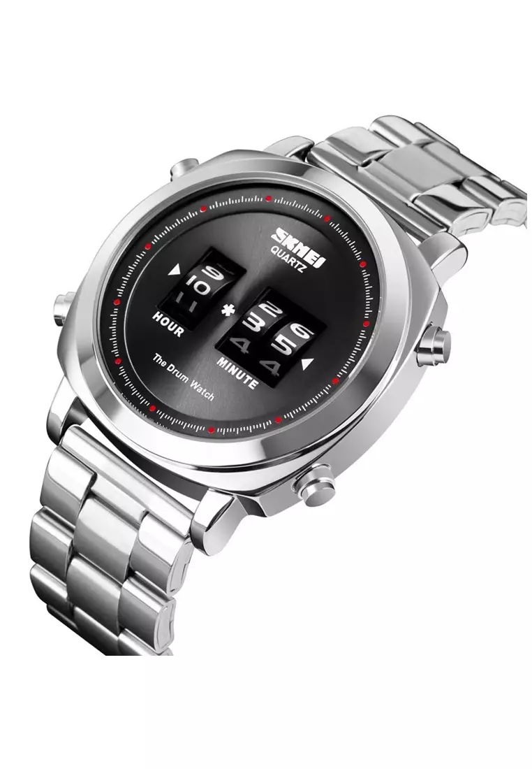 Jam Tangan Casual Analog Pria Strap Tali Material Stainless Steel GQ24 ORIGINAL