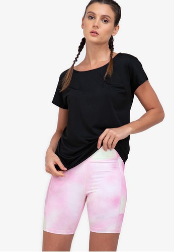 ZALORA ACTIVE black Cross Back Longline T-Shirt 65BC9AAFE00CA9GS_1