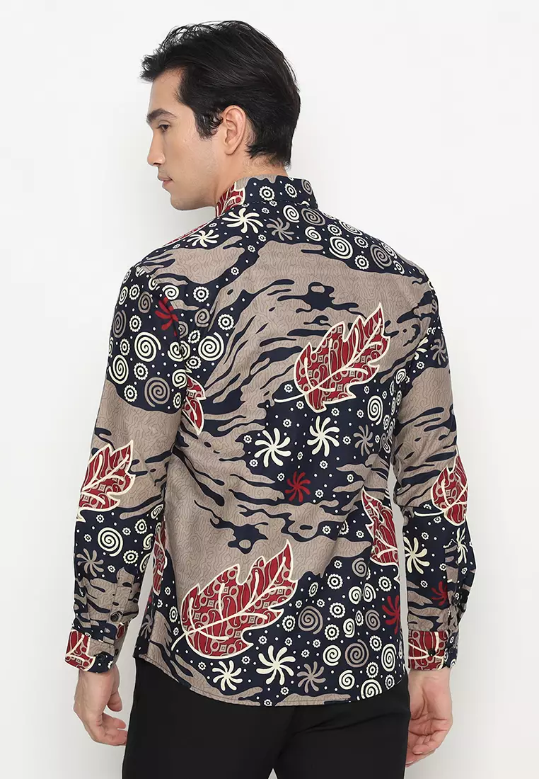 Kemeja Batik Pria Abhipraya - Oslo Grey