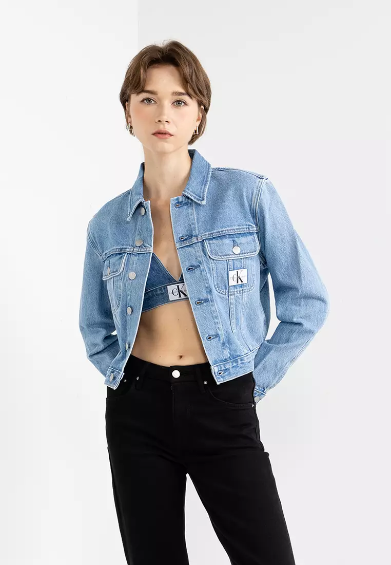Buy Calvin Klein Sustainable Cropped 90s Denim Jacket Calvin