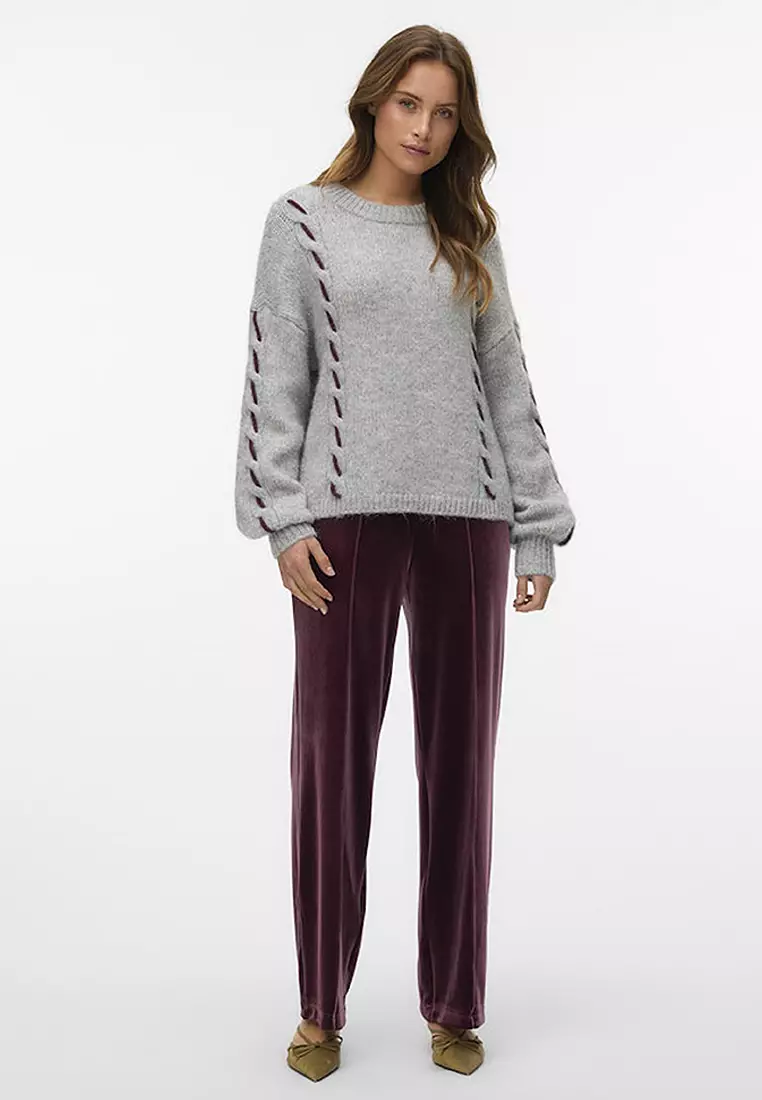 Round Neck Handstitch Sweater