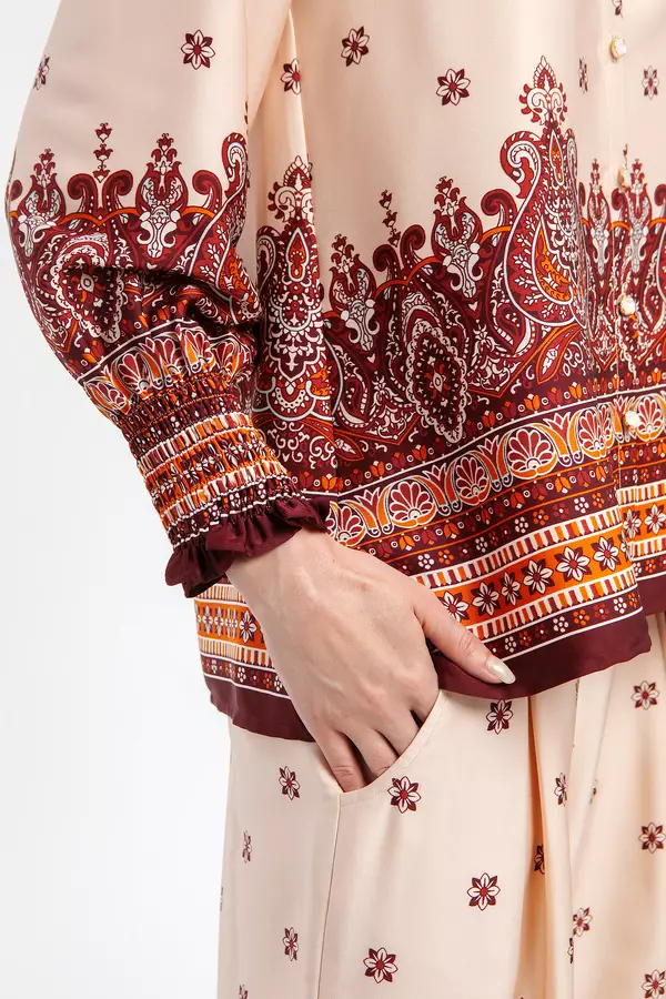 MINIMAL - Rynn - Blus Motif Etnik - Pink