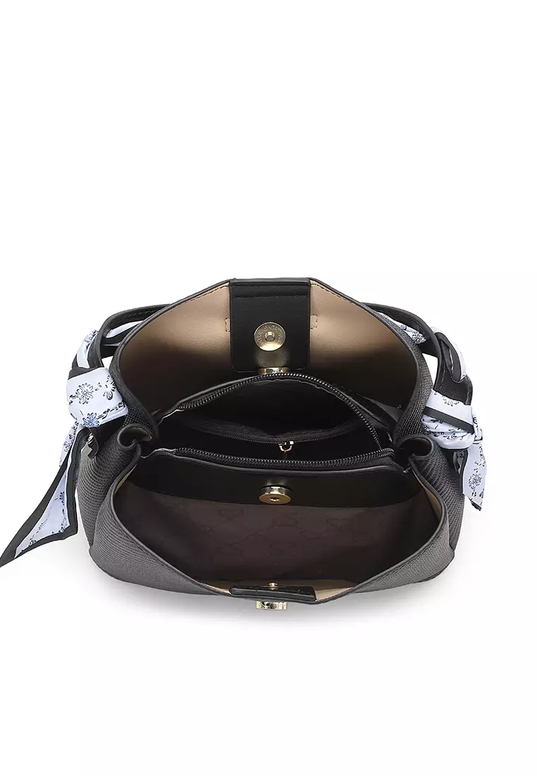 Women's Top Handle Bag / Sling Bag / Crossbody Bag / Shoulder Bag (Tas Tangan Wanita / Tas Selempang Wanita / Tas Bahu Wanita) - Hitam