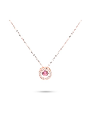 Millenne silver MILLENNE Made For The Night Encircle Cubic Zirconia Rose Gold Necklace with 925 Sterling Silver 7A261AC992424CGS_1