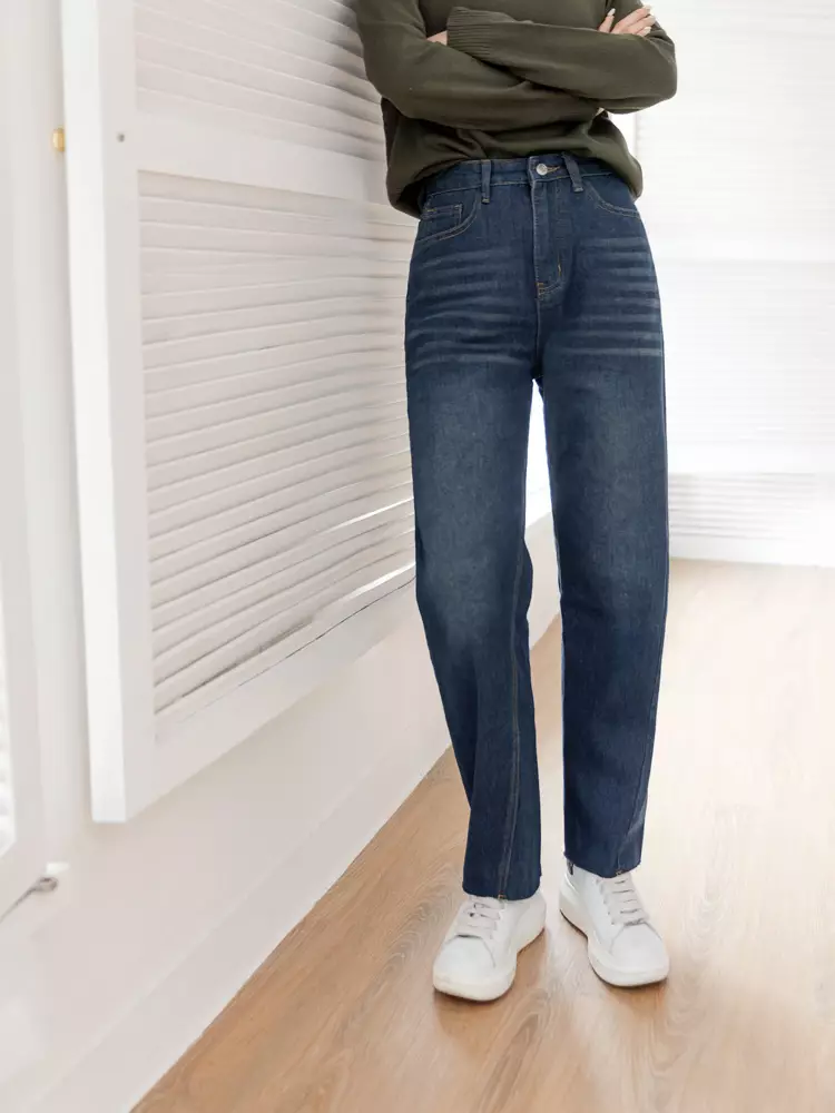 Cotton Striped Brushed Line Styling Harem Denim Pants [BA7313]