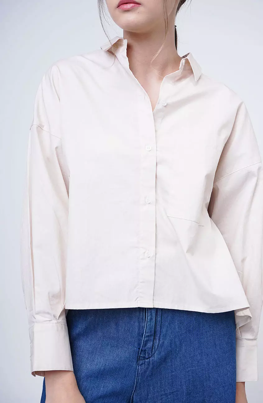 Kemeja Wanita Leslie Ecru Cream