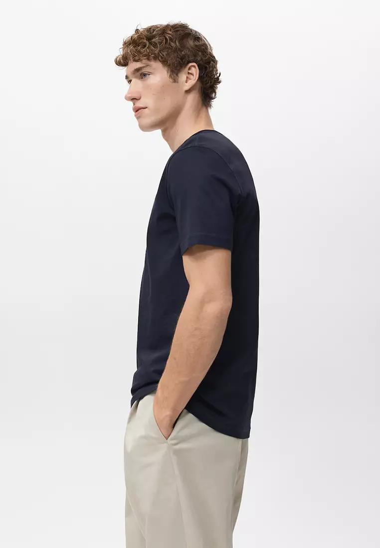 100% Cotton Slim-Fit V-Neck T-Shirt