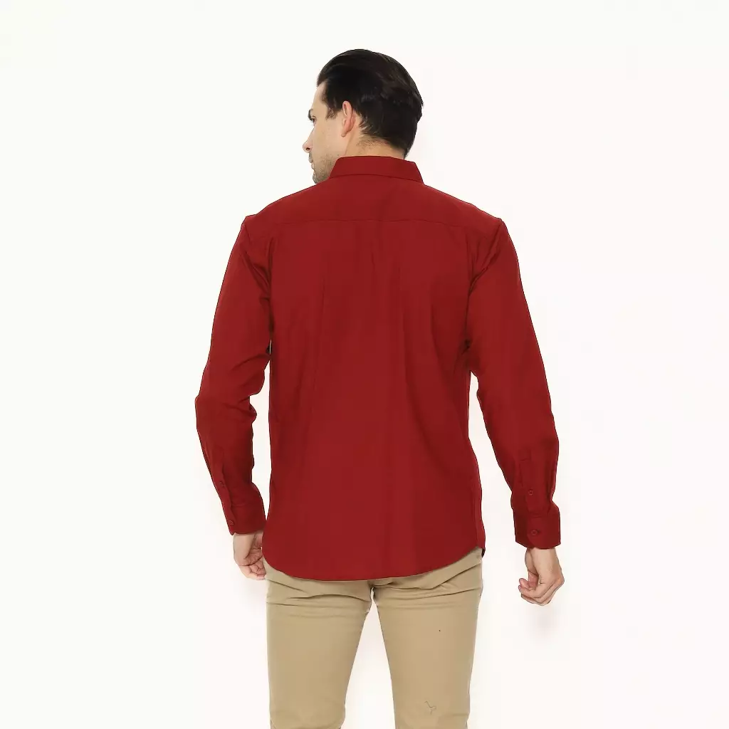 AMK Kemeja Pria Lengan Panjang SHS CHIKO L/S Maroon