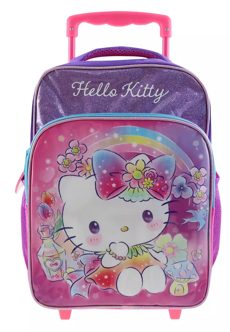 Hello kitty trolley bag for school best sale