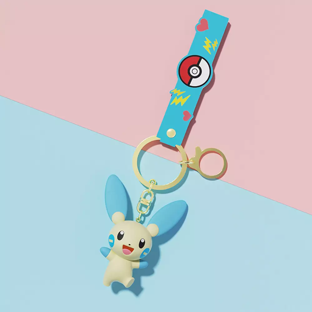 Funism Gantungan Kunci Minun - Biru/Krem