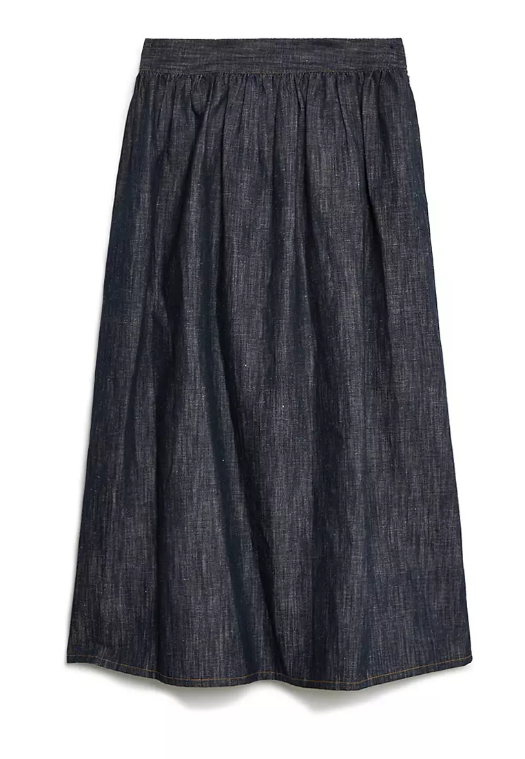 Denim Midaxi Circle Skirt