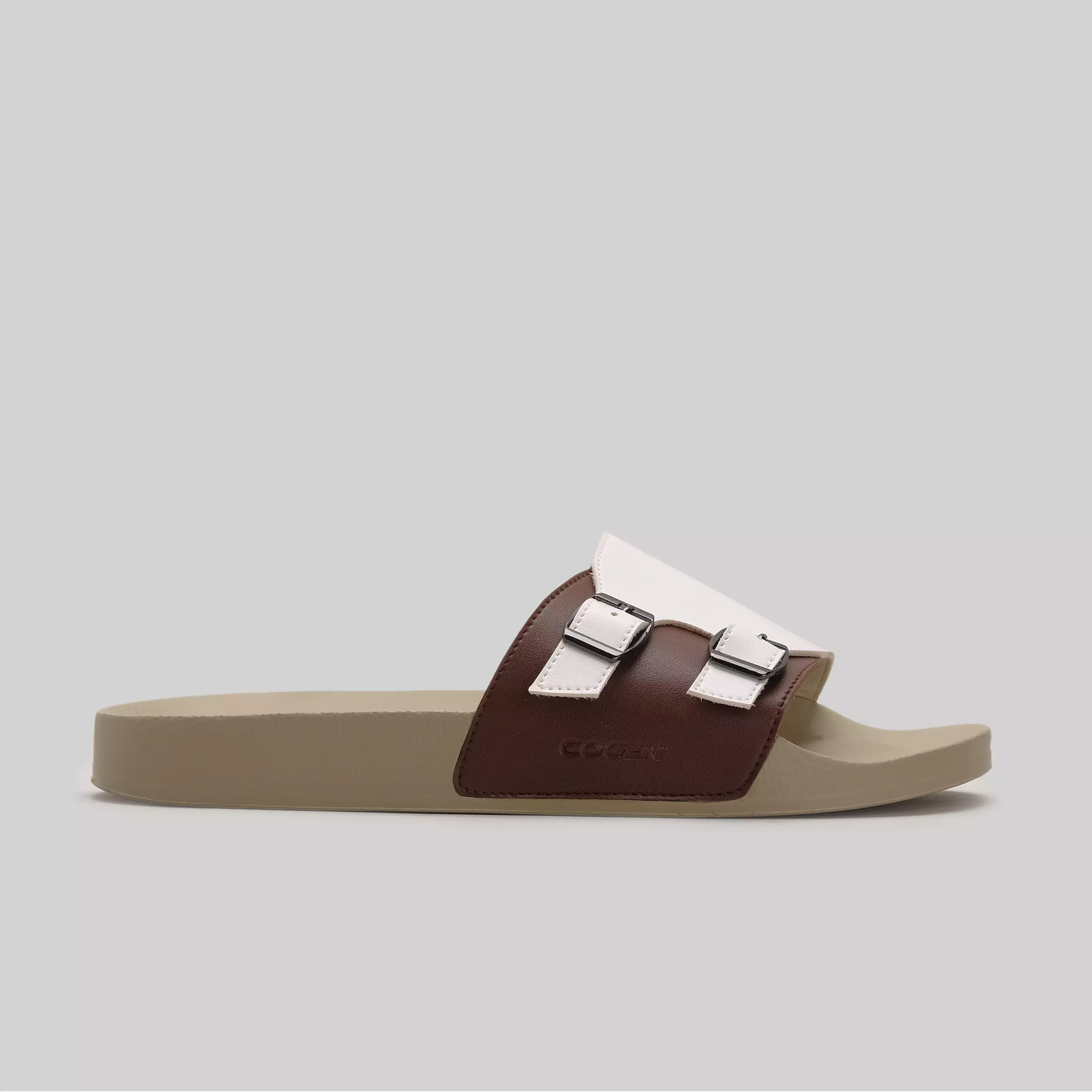 Cogen Sandal Slop Pria Slide Casual Slip On Nano Series White