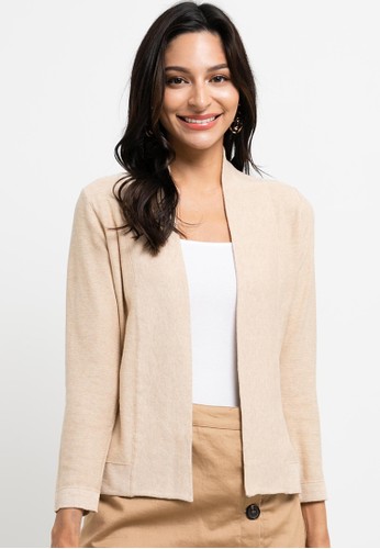 Noir Sur Blanc brown Ladies Cardigan Long Sleeve 3B737AAA2B8807GS_1