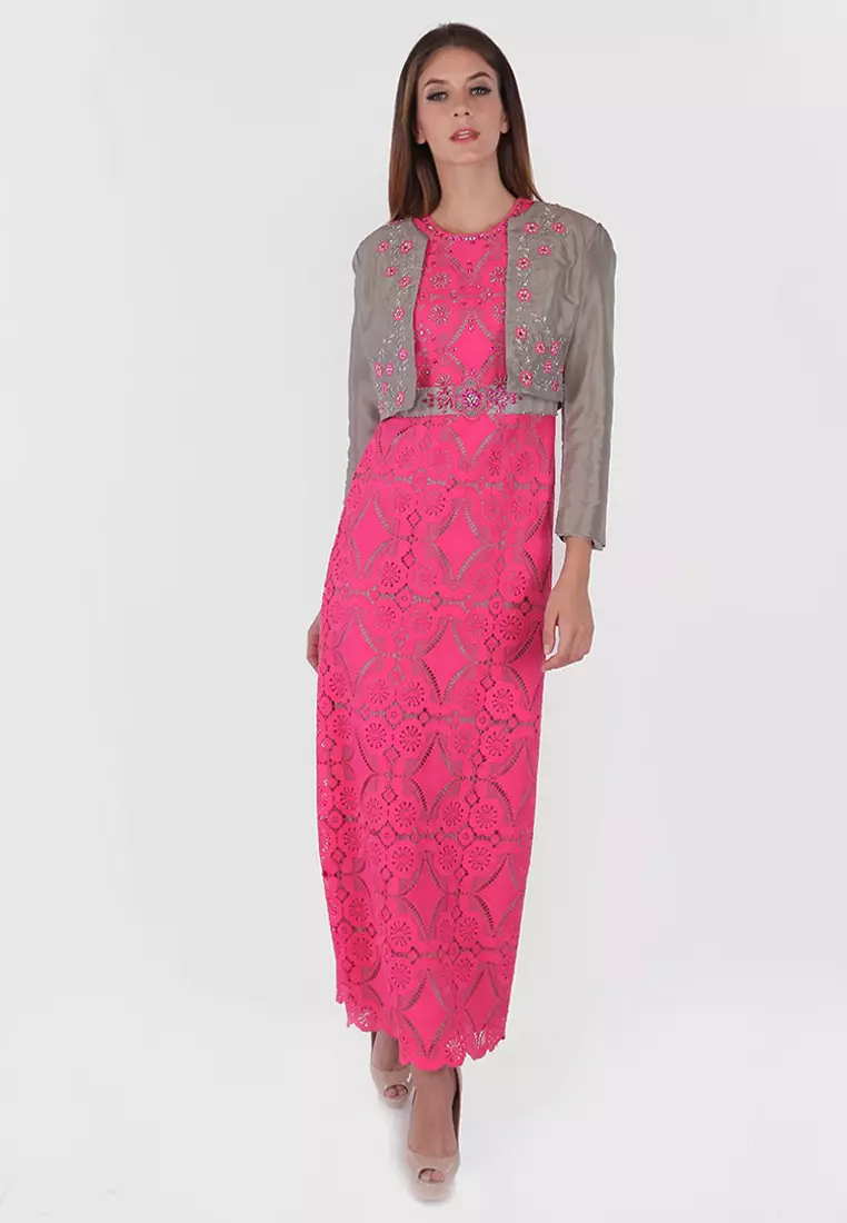 Bibiq Gamis Lace Rompi Tafeta