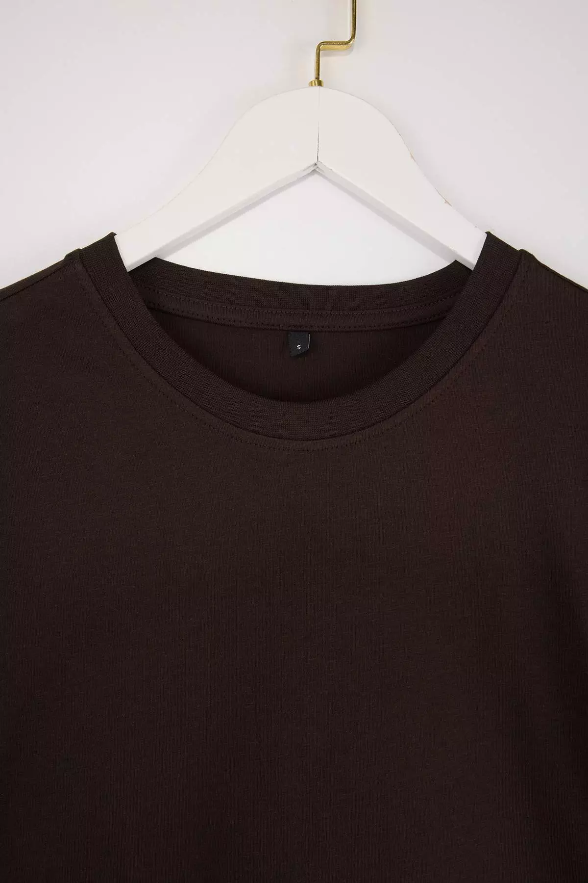 Stone-Burgundy-Dark Brown 3-Pack Slim/Fitted Basic 100% Cotton Tok Fabric T-Shirttmnss19Bo0007