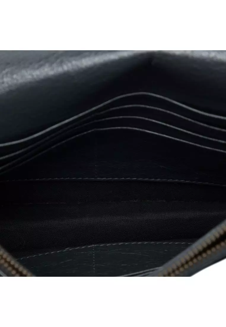 Pre-Loved Balenciaga Lambskin Motocross Giant 12 Wallet On Chain