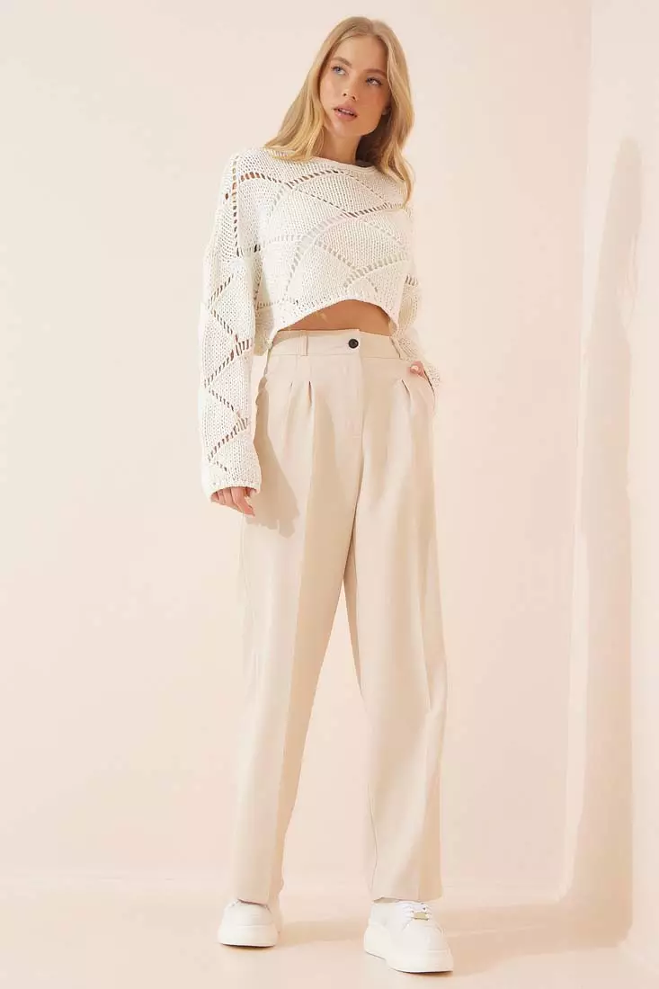 High Waist Wide Legs Trousers