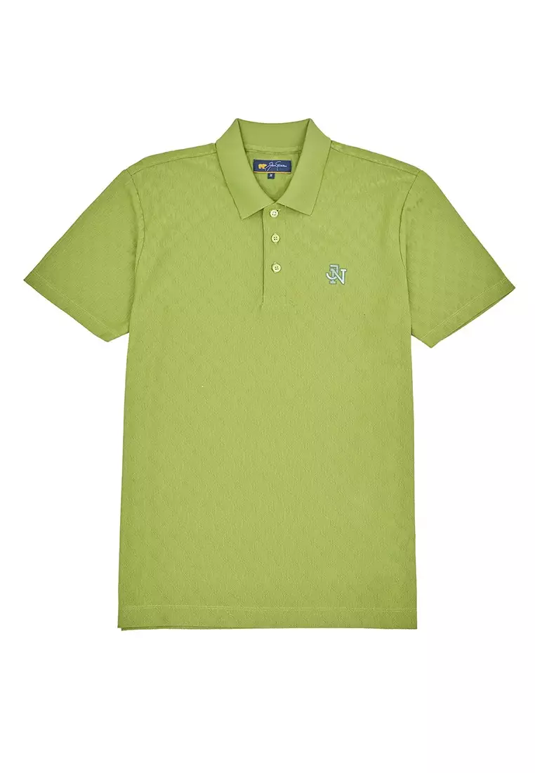 Jack Nicklaus Odyssey Polo Shirt Pria Slim Fit Grasshopper Green