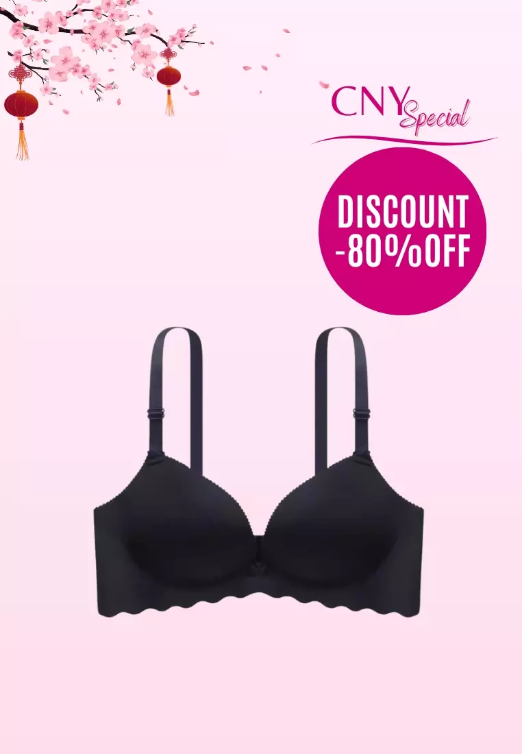 Kiss & Tell Premium Amy Seamless Push Up Lifting Supportive Wireless Padded  Bra in Black 2024, Buy Kiss & Tell Online