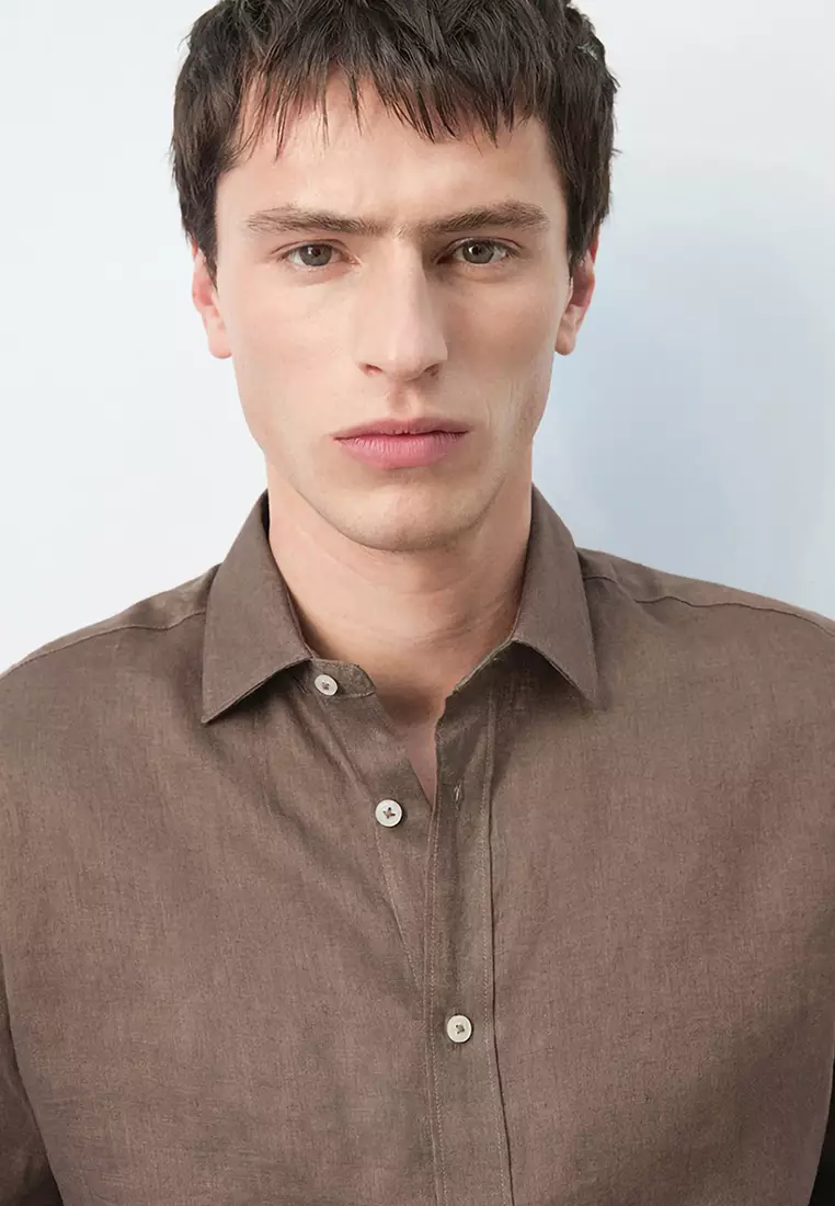 Regular-Fit 100% Linen Shirt