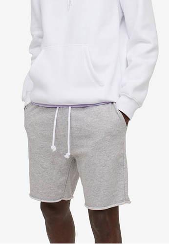 H&M grey Regular Fit Sweatshirt Shorts 6F4B6AA0B7D08EGS_1