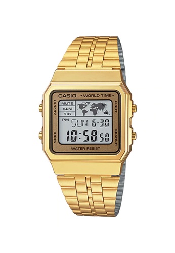 CASIO gold Casio Men's Vintage A500WGA-9DF Gold tone Digital Watch 338D6ACACFDB39GS_1