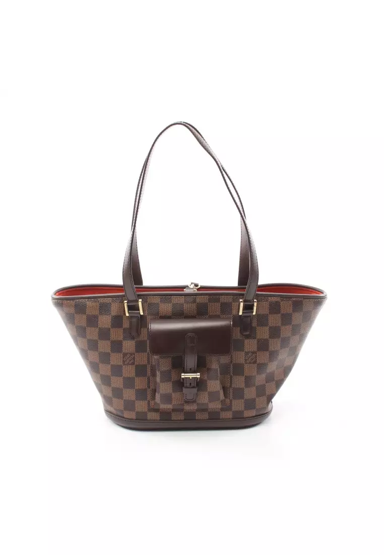 LOUIS VUITTON Manosque PM Damier Ebene Shoulder Bag Brown