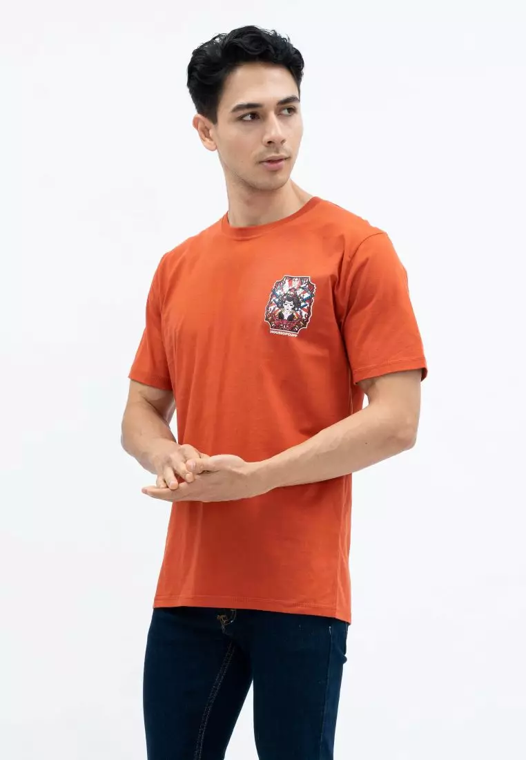 Houseofcuff T-shirt Kaos Motif Wanita Pendek Terracotta Size S-4XL