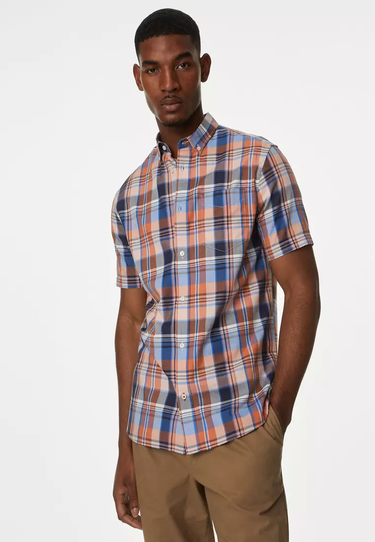 Marks and spencer short sleeve formal shirts 2025