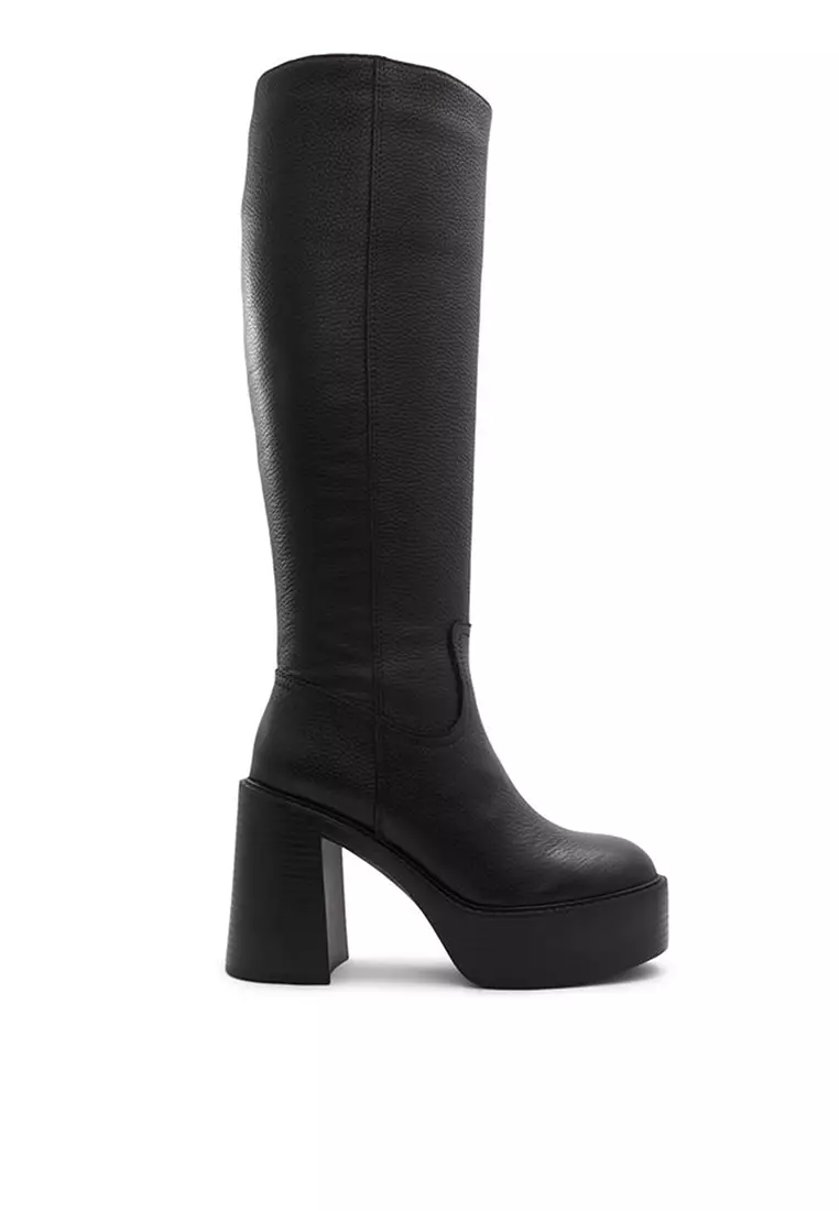 Aldo black sale heel boots