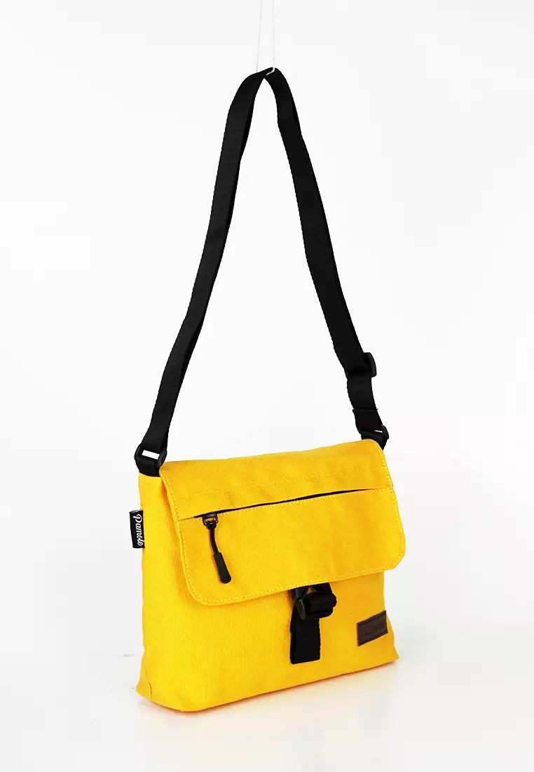 Pamole Minica Series Tas Selempang Wanita Sling Bag Bahan Kanvas Warna Kuning