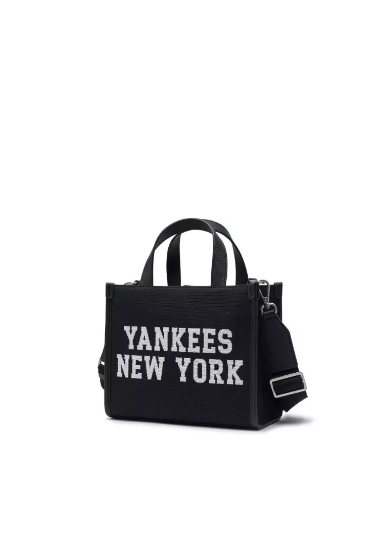 VARSITY JACQUARD CANVAS SMALL TOTE BAG NEW YORK YANKEES