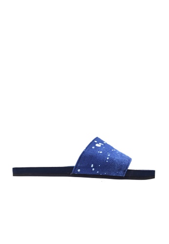 Indosole blue Indosole Women's ESSNTLS Slide Shore - Natural Fabric Indigo Drips A3D29SH25825D2GS_1