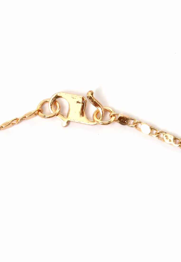 Kalung Aksesoris Wanita Bermotif Crystal Stone Design Casual Elegant Look - 128