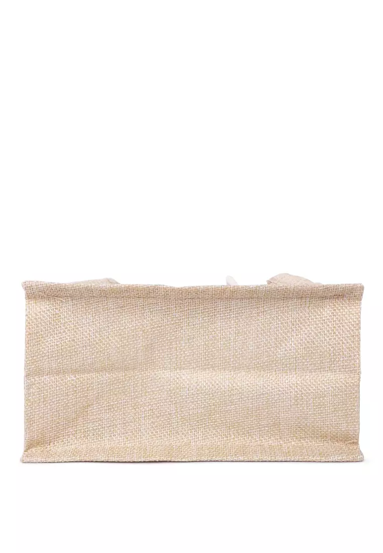 White hot sale jute bag