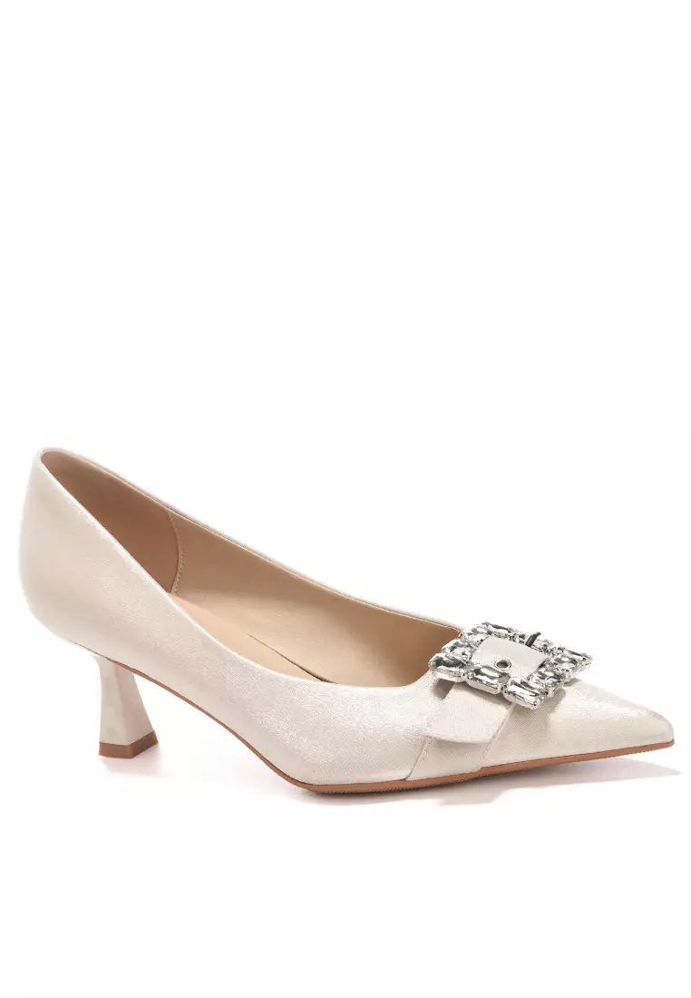 Discount on Twenty Eight Shoes  shoes - SKU: 5cm Rhinestone Strap Satin Pumps By360-10