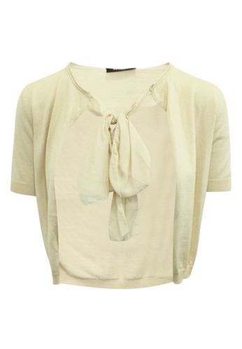MAX & CO beige max & co Short Beige Sweater with Tie at the front 52395AA924BE3EGS_1