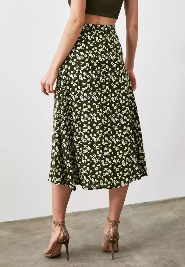 Buy Trendyol Slit Midi Skirt Online | ZALORA Malaysia