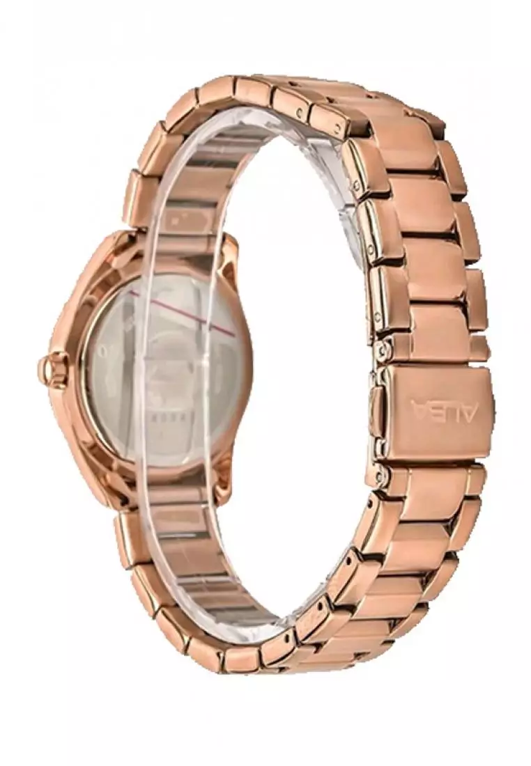 Jam Tangan Wanita Alba Original Garansi Resmi AH8422 AH8422X1 Strap Stainless Steel Rose Gold Angka Romawi