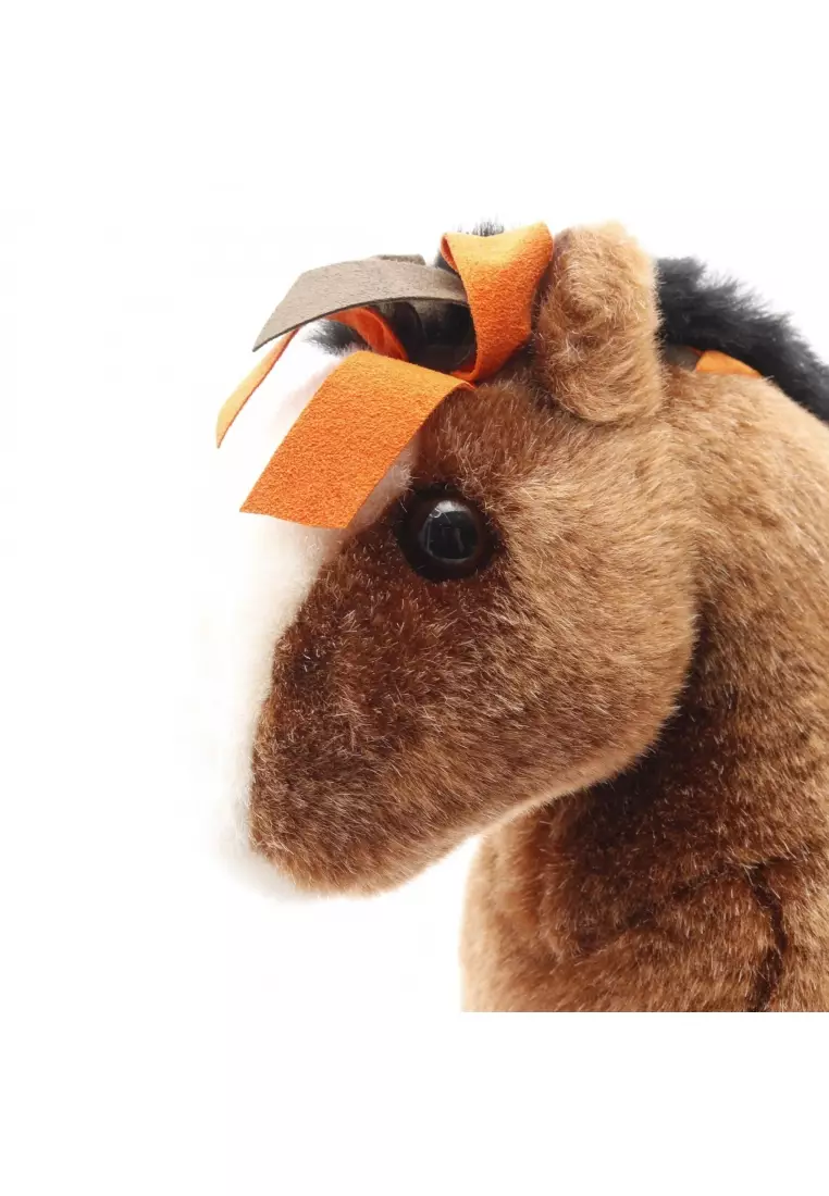 Pre-Loved Hermès Elmy PPM stuffed toy interior suede Brown ivory black