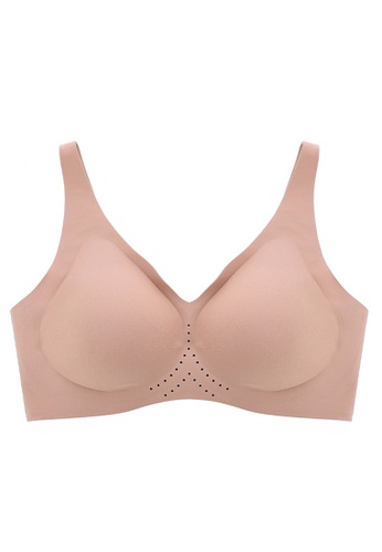 ZITIQUE pink Latex Adjustable Thin Breathable Bra-Pink 2D625US68D7875GS_1